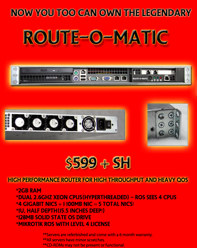 X86 Mikrotik routers that