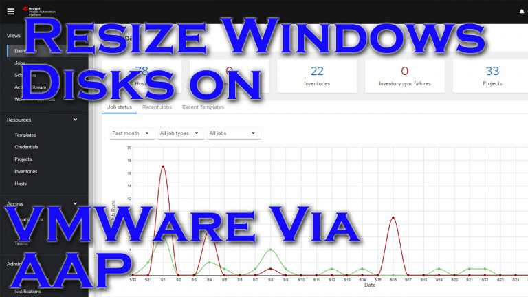 Resize Windows Disk On VMWare Via Ansible Automation Platform