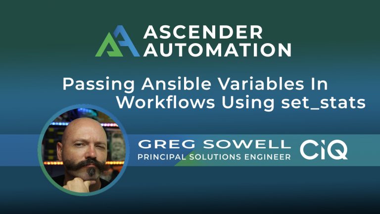Passing Ansible Variables In Workflows Using set_stats