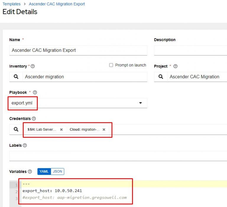 Migrate Red Hat AAP or AWX to Ascender with Automation
