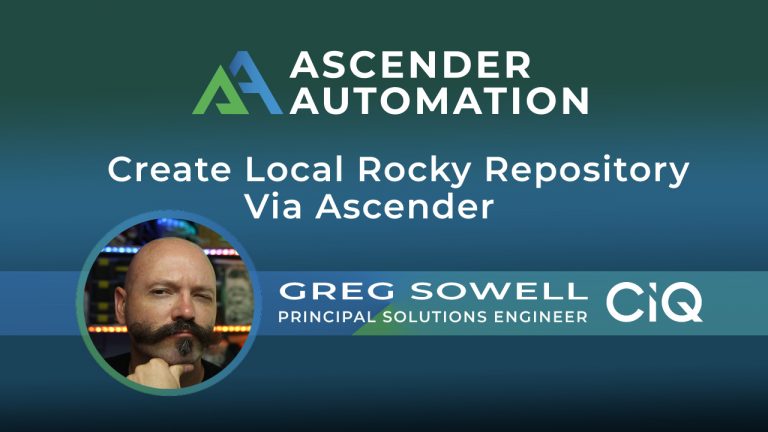 Create Local Rocky Linux Repository with Ansible and Ascender, AWX, or AAP